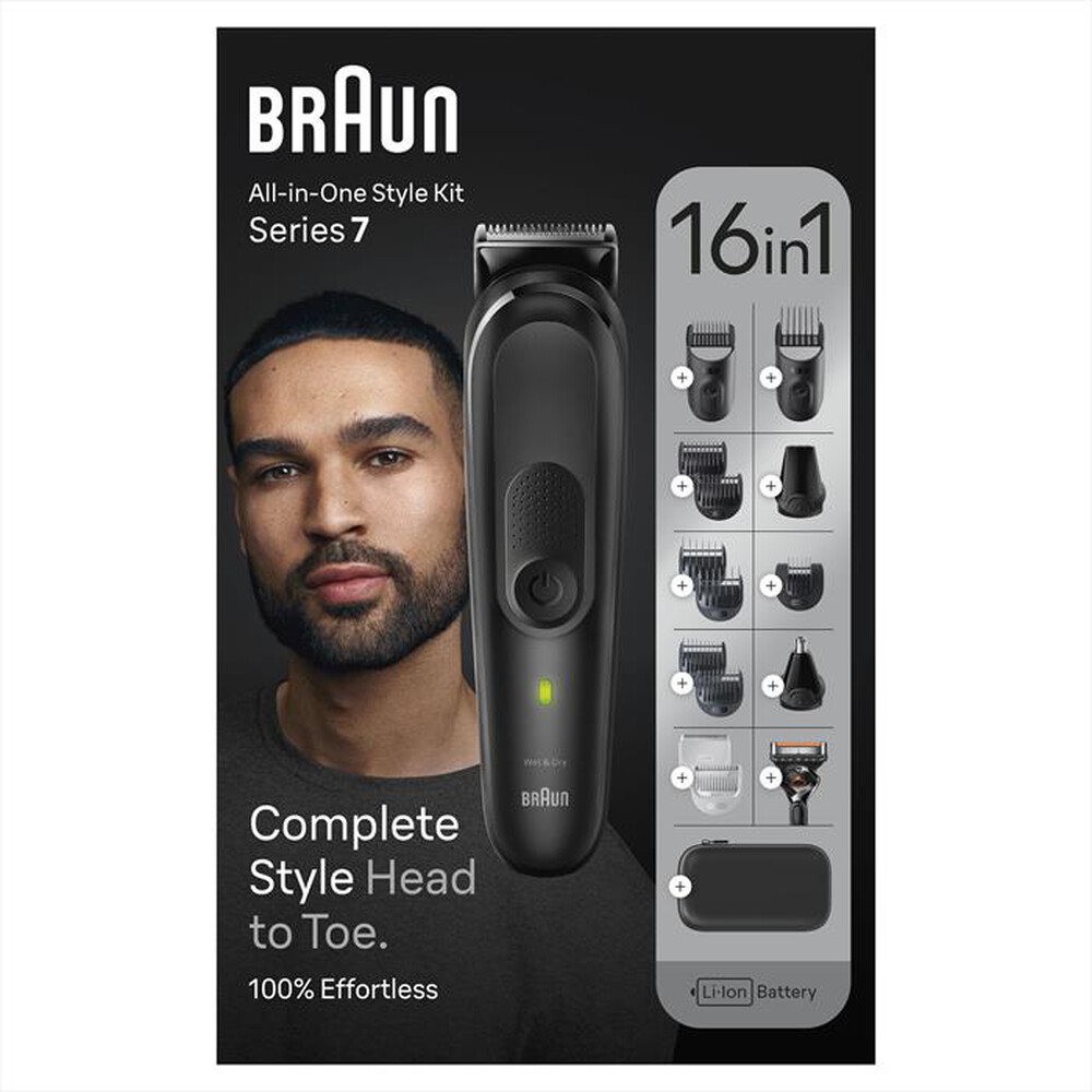 "BRAUN - Regolabarba MGK7470-NERO OPACO"