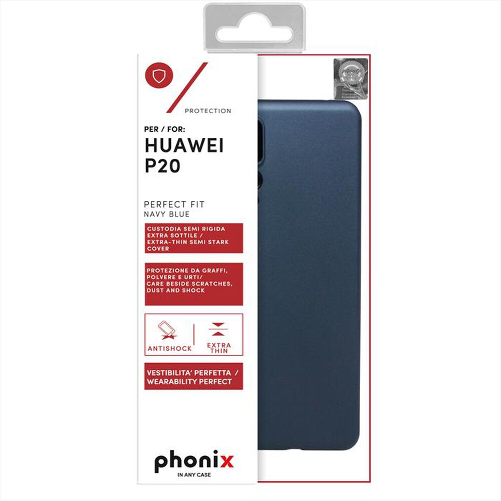 "PHONIX - HUP20PFN Cover flessibile HUAWEI P20-Blu marino"