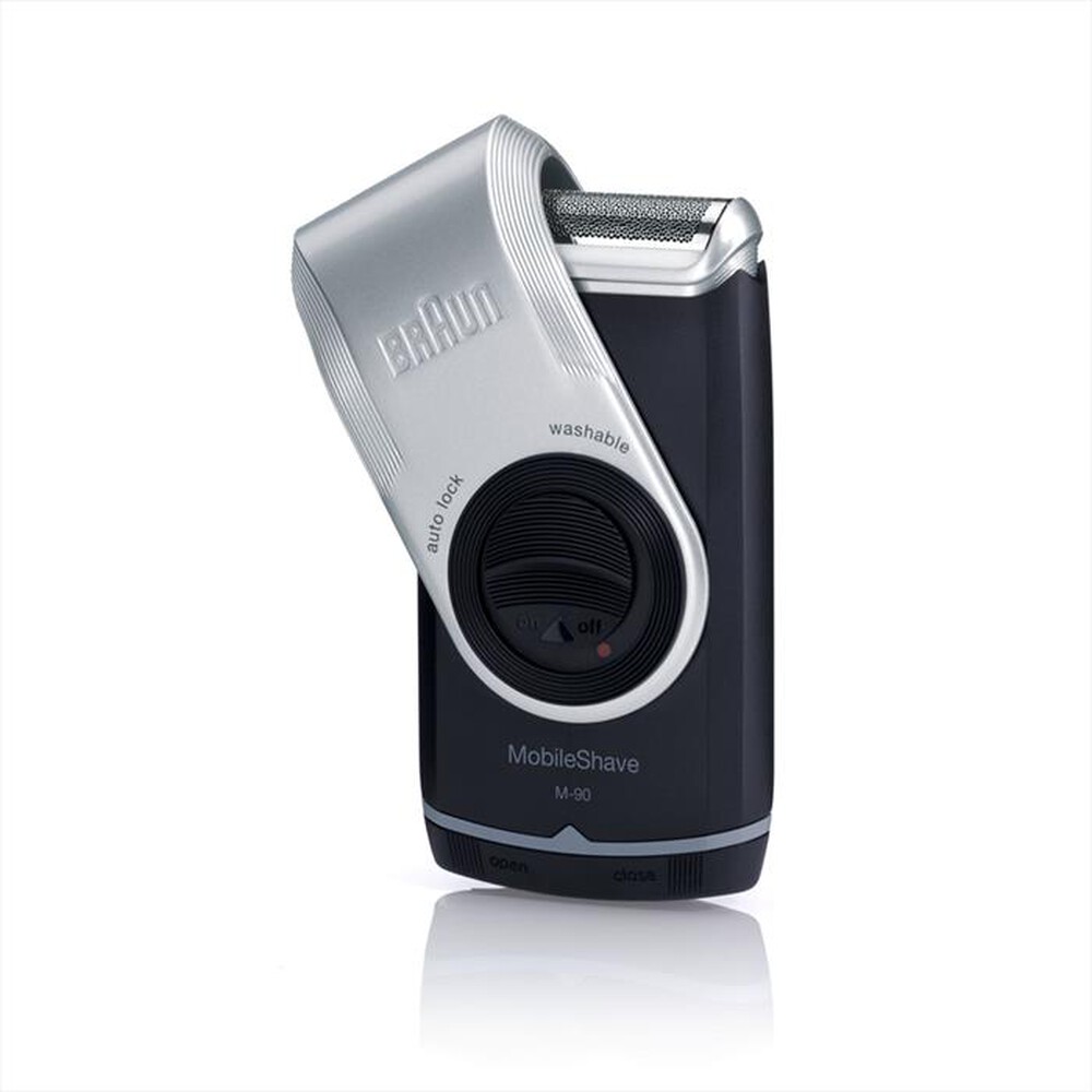 "BRAUN - POCKETGO M90 MOBILESHAVE-Nero/Argento"