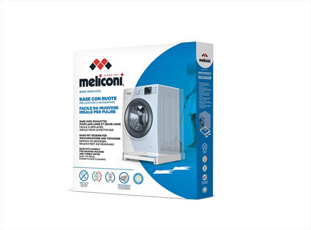 "MELICONI - BASE WASH EVO-Tecnopolimero bianco, maniglie"
