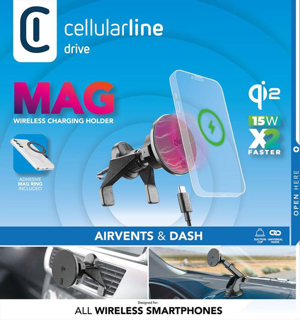 Immagine del prodotto CELLULARLINE - MAG QI2 WIRELESS HOLDER-Nero