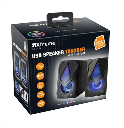 XTREME - USB SPEAKER THUNDER-NERO