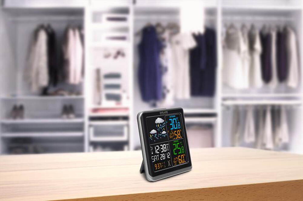 "EXPLORE SCIENTIFIC - WSH4008C STAZIONE METEO RADIO-CONTROLLATA-Nero"