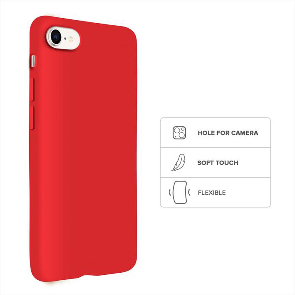 "SBS - Cover Rainbow TERBWIP8RED per iPhone SE 2020/8/7-Rosso"