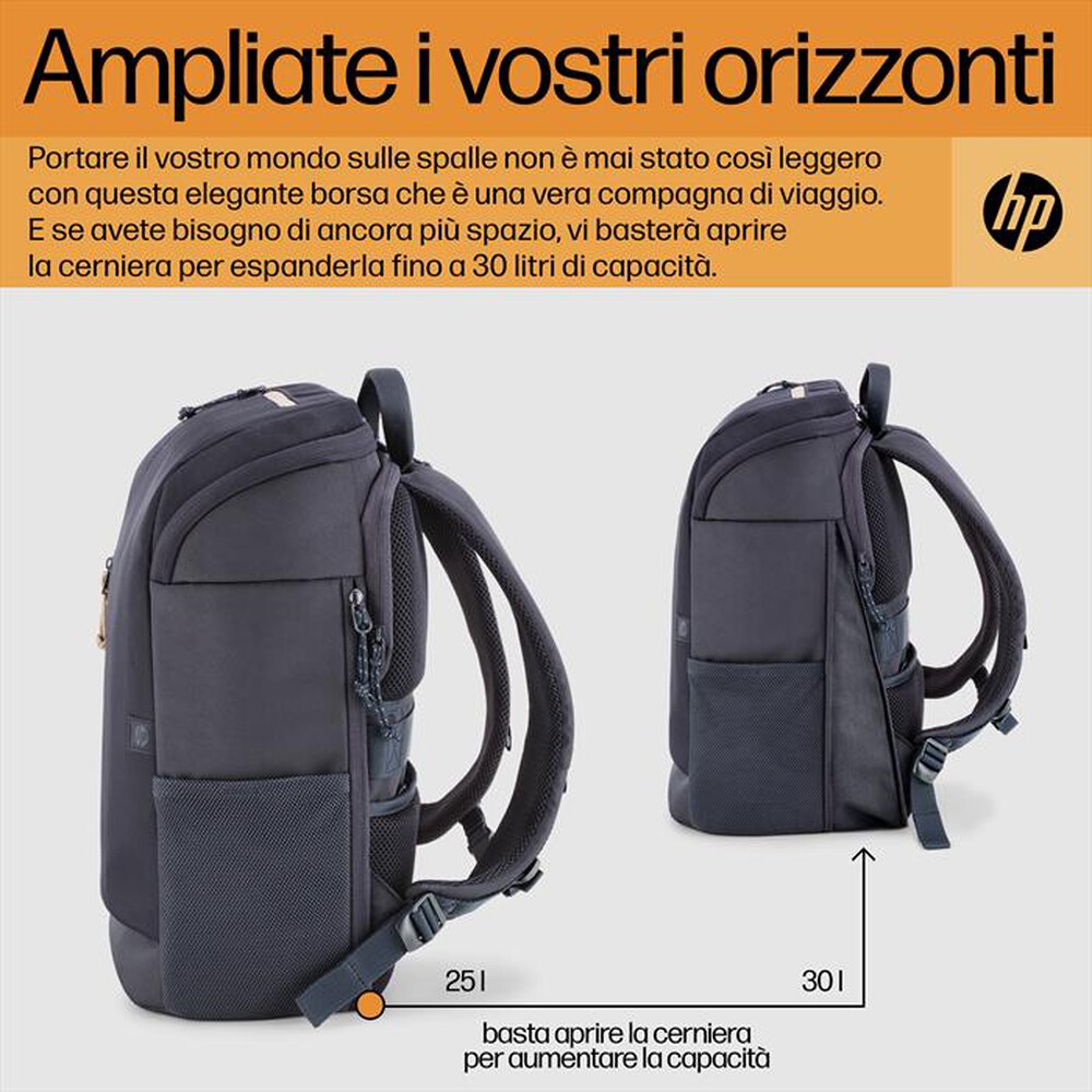 "HP - ZAINO 25L TRAVEL 15.6-Forged Iron"