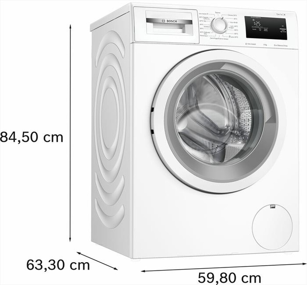 "BOSCH - Lavatrice WAN24009II 9 Kg Classe A-Bianco"