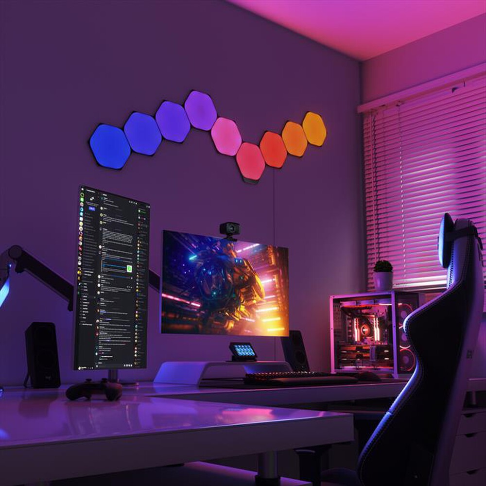 "NANOLEAF - Lampada a sospensione SHAPES HEXAGONS (9 LIGHT)-Black"