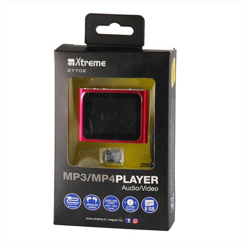 "XTREME - 27702R - Lettore MP4/MP3-ROSSO"