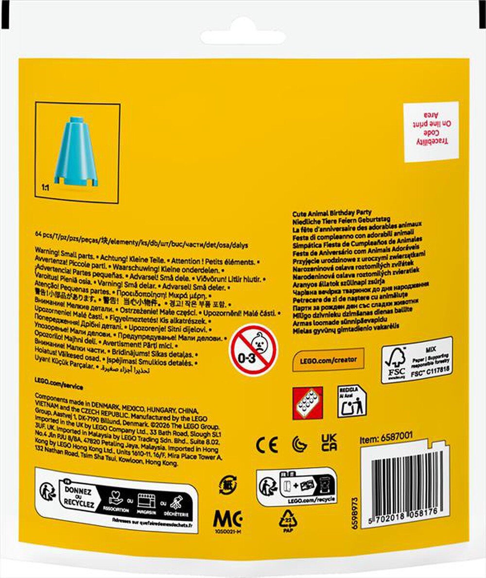 Immagine del prodotto LEGO - 30715 FESTA DI COMPLEANNO CON ADORABILI ANIMALI-Multicolore