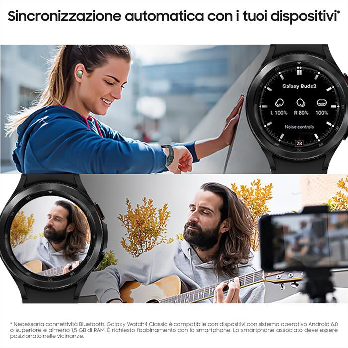SAMSUNG GALAXY WATCH4 CLASSIC 46MM BT Black Euronics