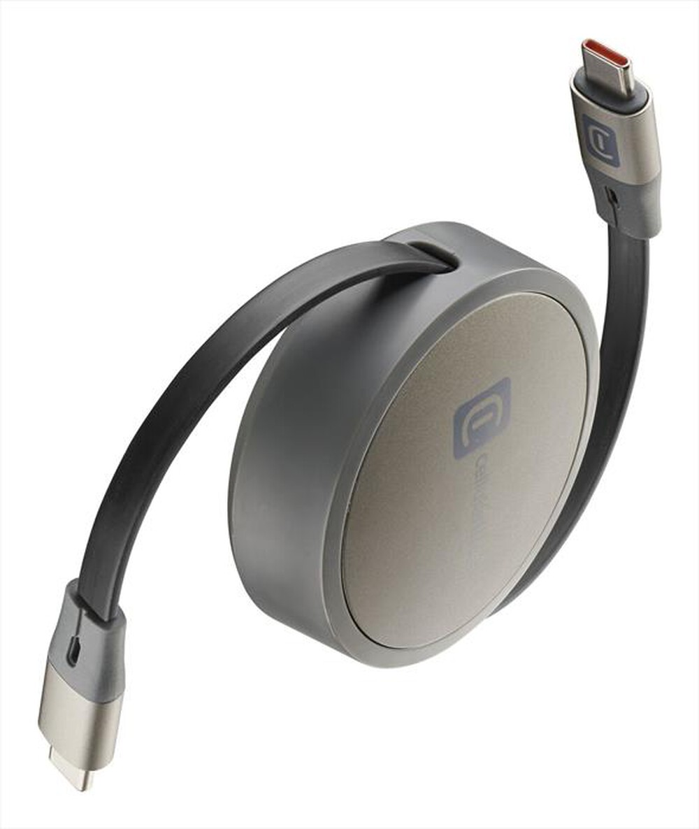 Immagine del prodotto CELLULARLINE - CAVO USB-C/USB-C RETRAIBILE-Grigio