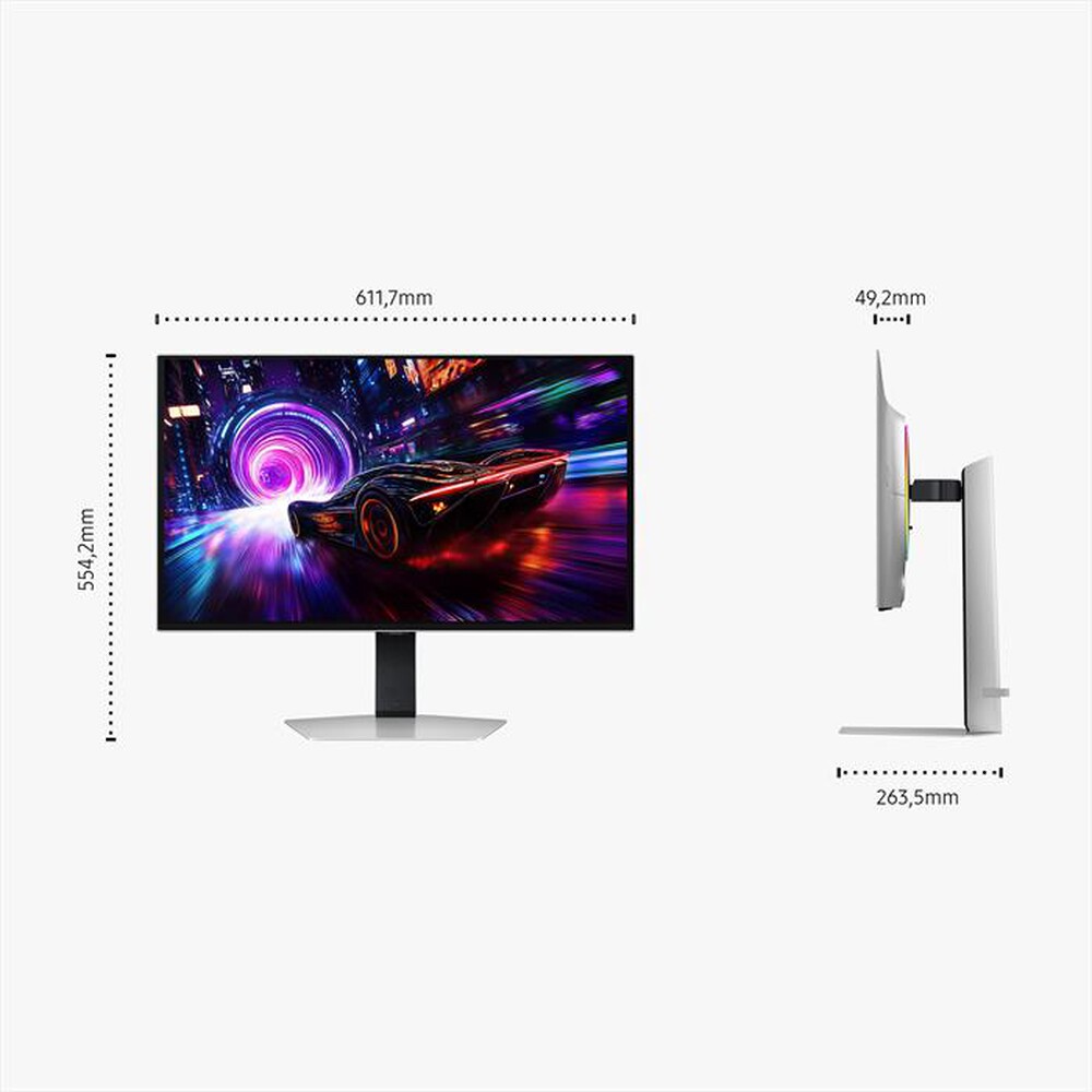 Immagine del prodotto SAMSUNG - MONITOR GAMING ODYSSEY OLED G8 - G81SF DA 27'' UHD-Silver