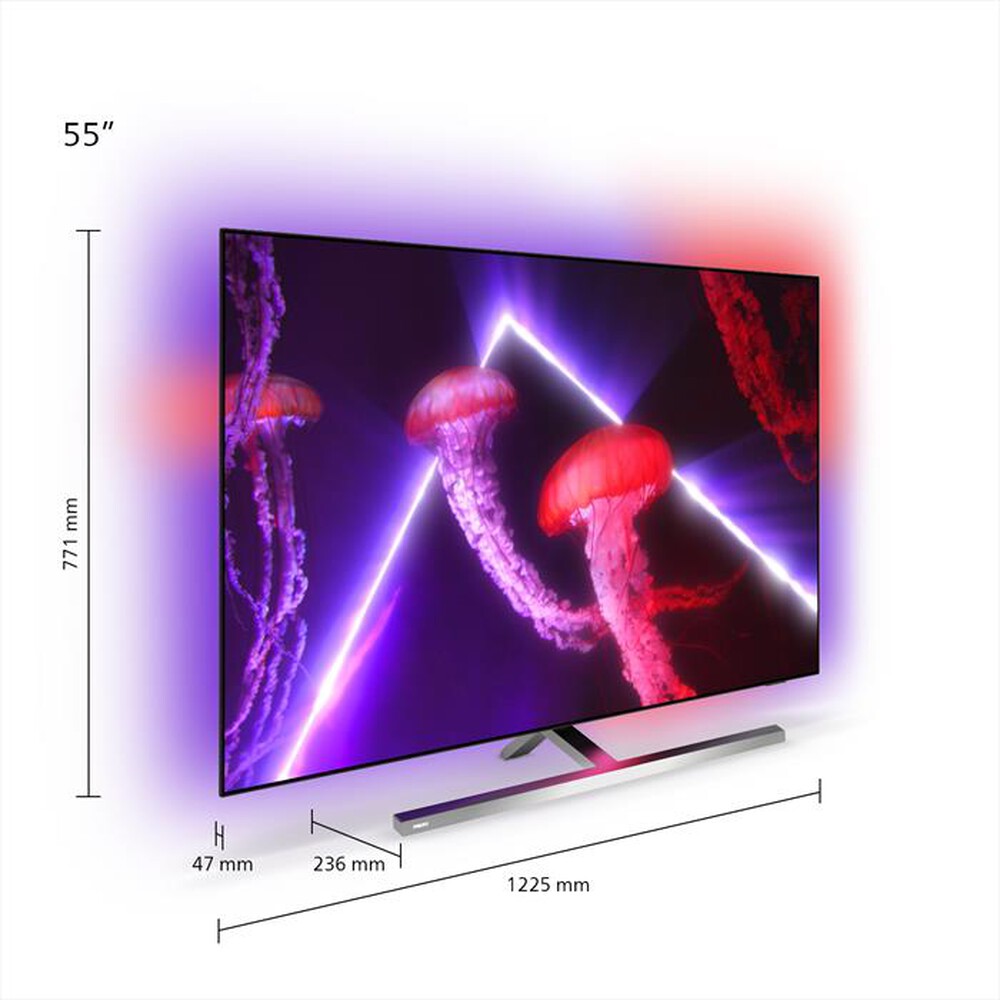 "PHILIPS - Ambilight Smart TV OLED UHD 4K 55\" 55OLED807/12-Silver"