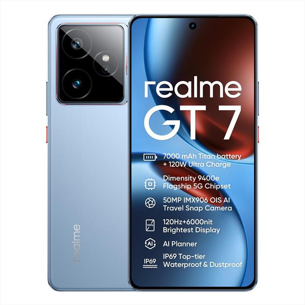Immagine del prodotto REALME - Smartphone REALME BUNDLE GT7 5G (512GB 12GB)-ICE SENSE BLUE