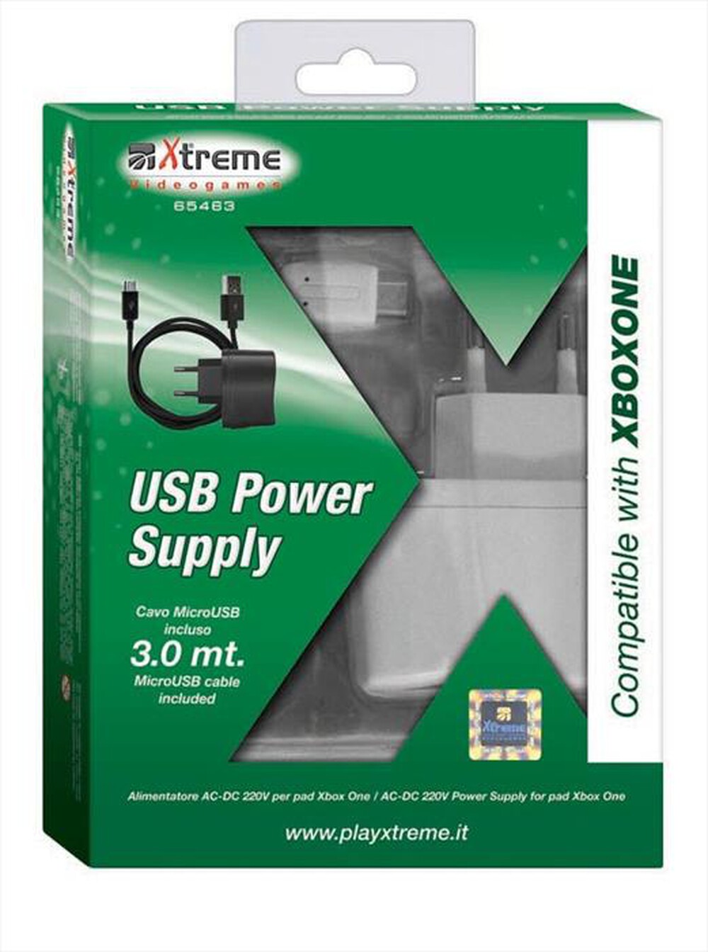 Immagine del prodotto XTREME - 65463 - Xbox One USB Power Supply + Cavo