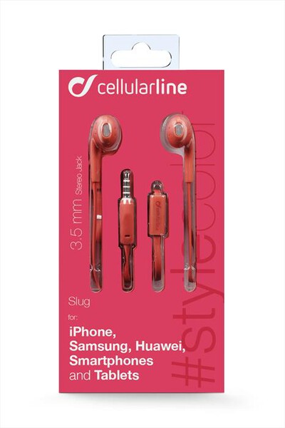 CELLULARLINE - SLUGSMARTP Auricolari con filo-Rosa