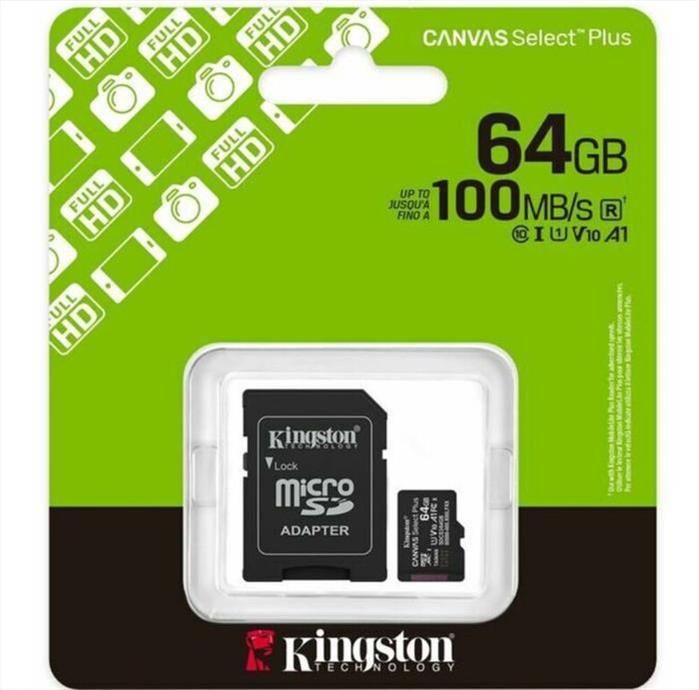 Immagine del prodotto KINGSTON - Supporto Micro SDXC SDCS364GB-Nero