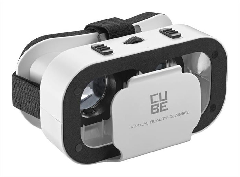 TECH POP - Visore di Realt&agrave; Virtuale per smartphone CUBE VR-Nero, Bianco