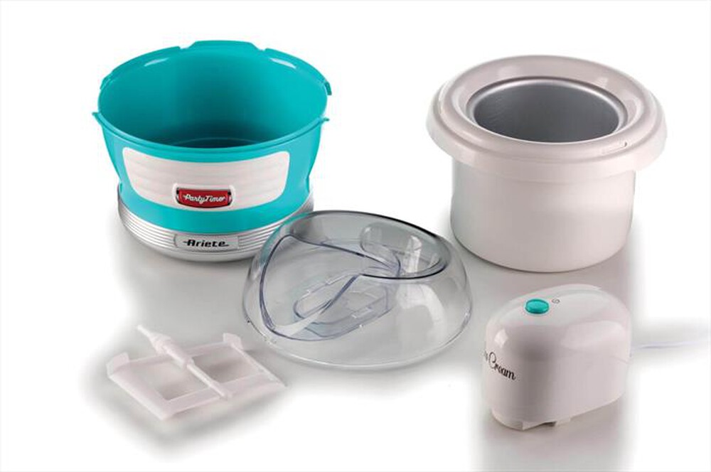 "ARIETE - 0643 Party Time Gelatiera con cestello da 1,5L-celeste"