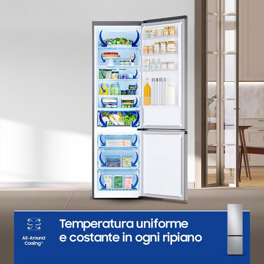 "SAMSUNG - Frigorifero combinato RB38C600DSA/EF ClasseD 390lt-SILVER INOX"