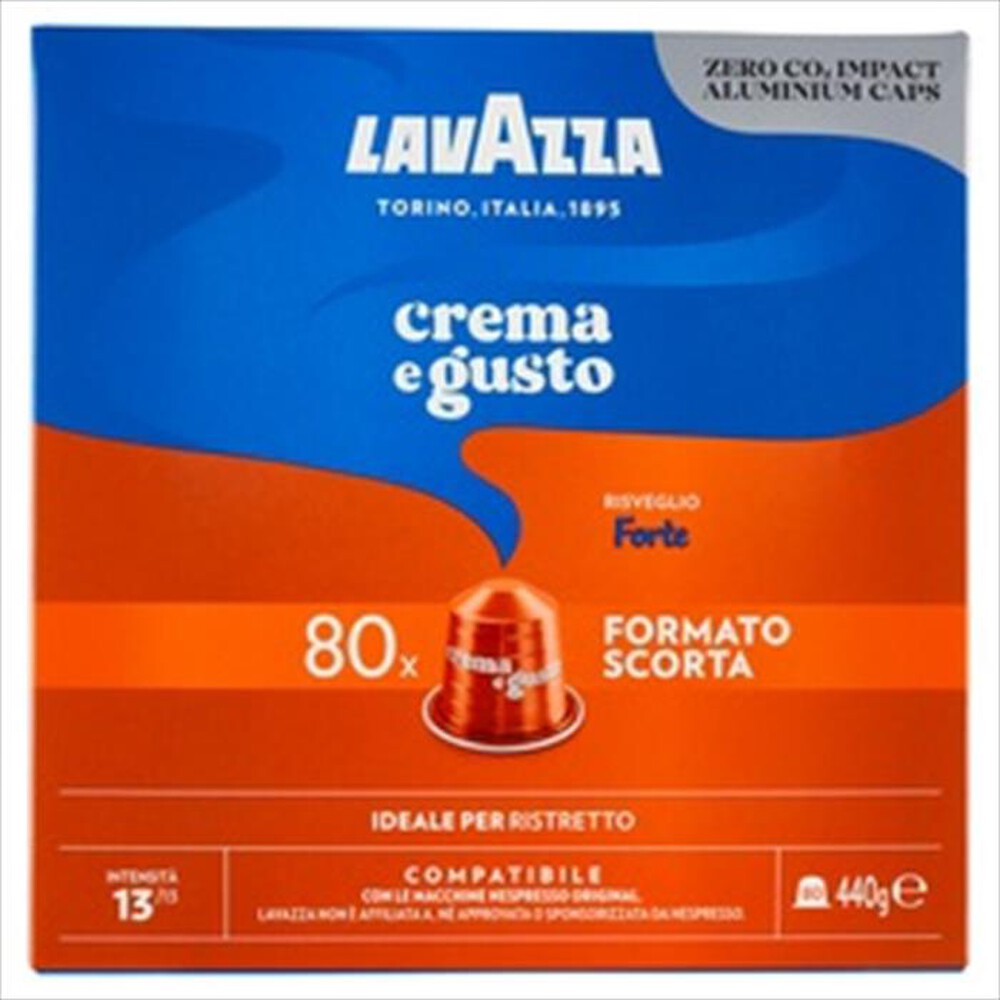 "LAVAZZA - CREMA E GUSTO FORTE - Nespresso 80 Caps-Rosso/Blu"
