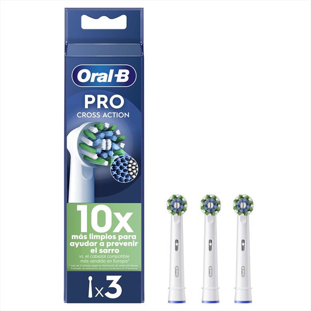 Immagine del prodotto ORAL-B - TESTINE PRO CROSS ACTION 3 TESTINE-BIANCO