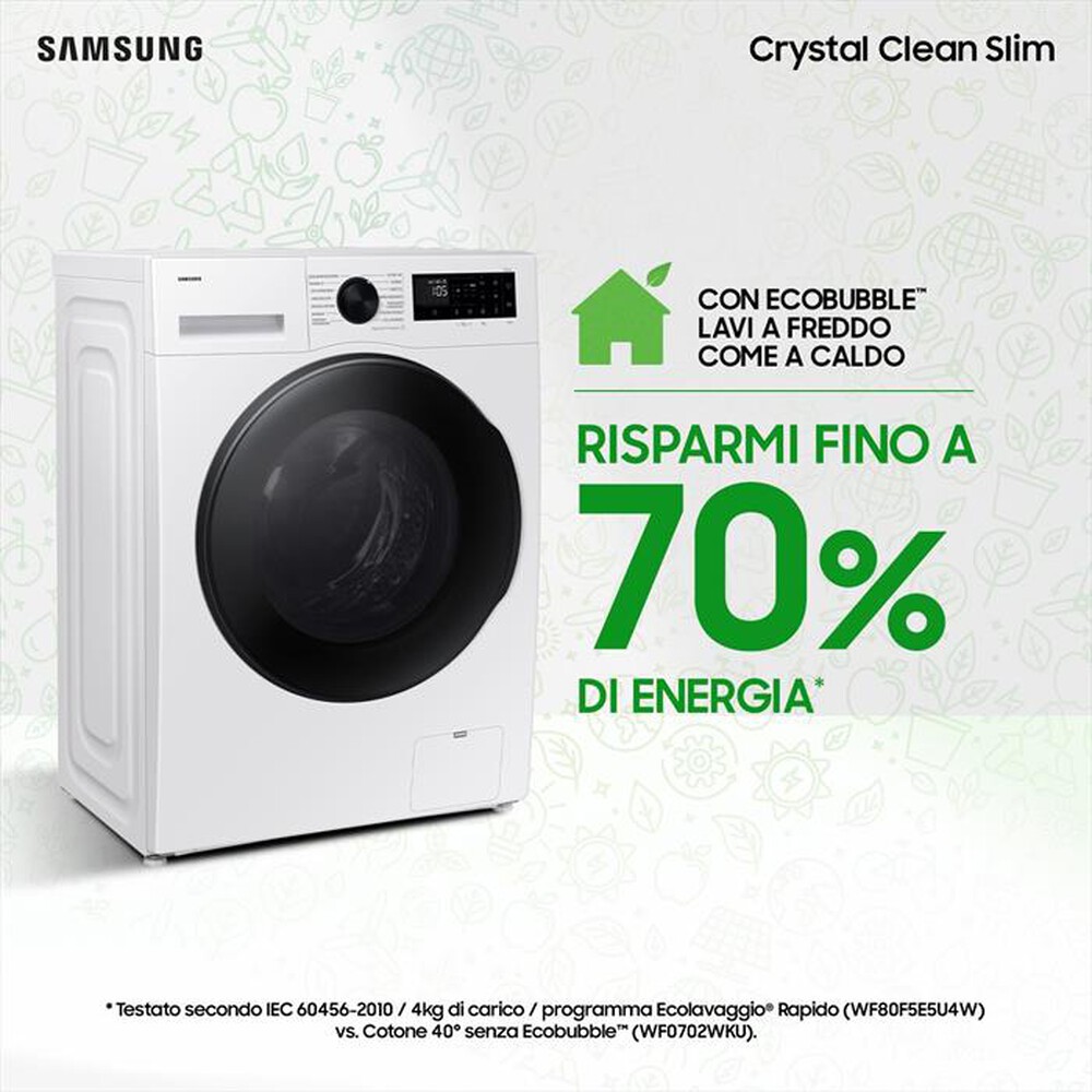 Immagine del prodotto SAMSUNG - Lavasciuga WD90DG5G34BEET 9/5Kg Classe A/E-bianca con oblò display nero