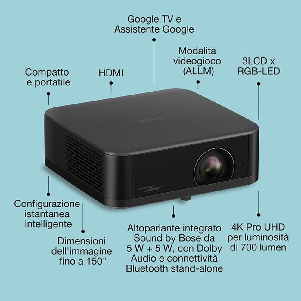 Immagine del prodotto EPSON - Videoproiettore EF-62B-Nero