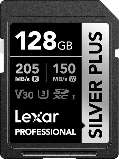 LEXAR - Supporto SDXC PRO 128GB SDHC V3-Nero