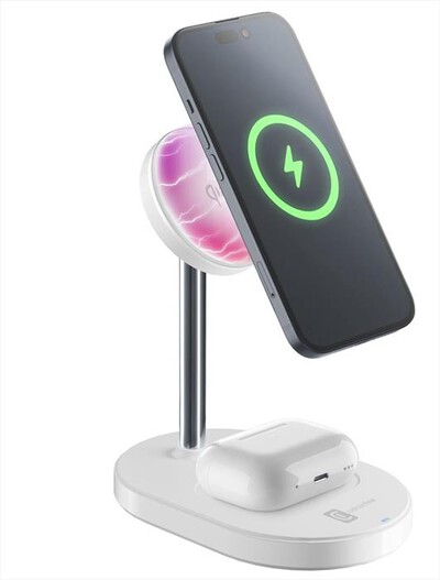 CELLULARLINE - MAG DUO Station di ricarica wireless-Bianco