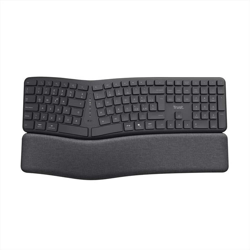 Immagine del prodotto TRUST - Tastiera wireless multi-dispositivo ergo KEYRA-Black