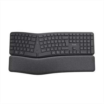 TRUST - Tastiera wireless multi-dispositivo ergo KEYRA-Black