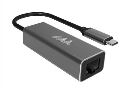 AAAMAZE - ADATTATORE TYPE-C MALE TO ETHERNET FEMALE-Nero