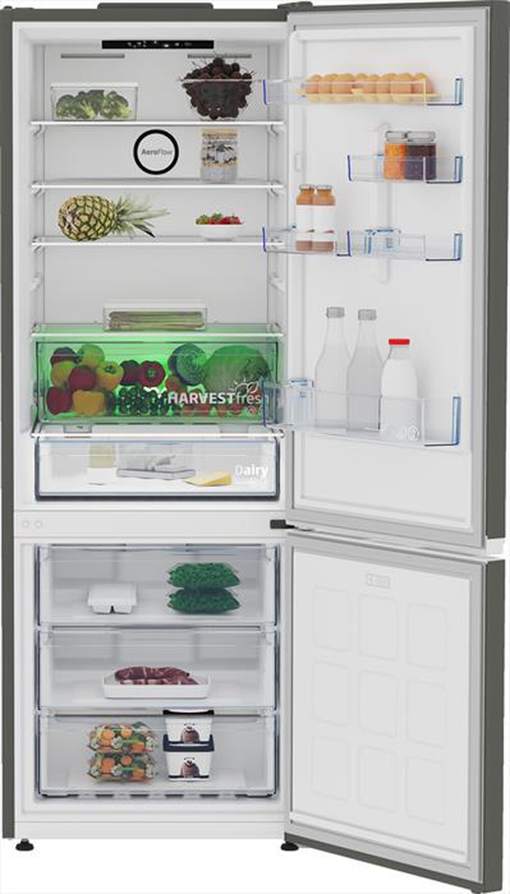 "BEKO - Frigorifero combinato B3RCNE564HG Classe E 490 lt-Grigio"