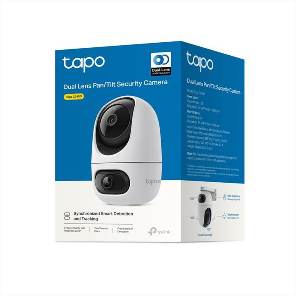 Immagine del prodotto TP-LINK - IP CAM MOTORIZZATA CON DOPPIO OBIETTIVO-Bianco