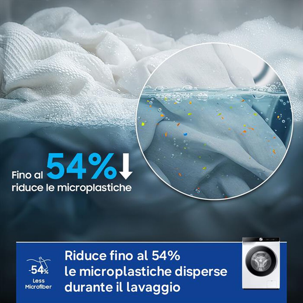 Immagine del prodotto SAMSUNG - Lavatrice WW90DG6G94LKU3 9KG Classe A-bianca con obl&ograve; -pannello nero