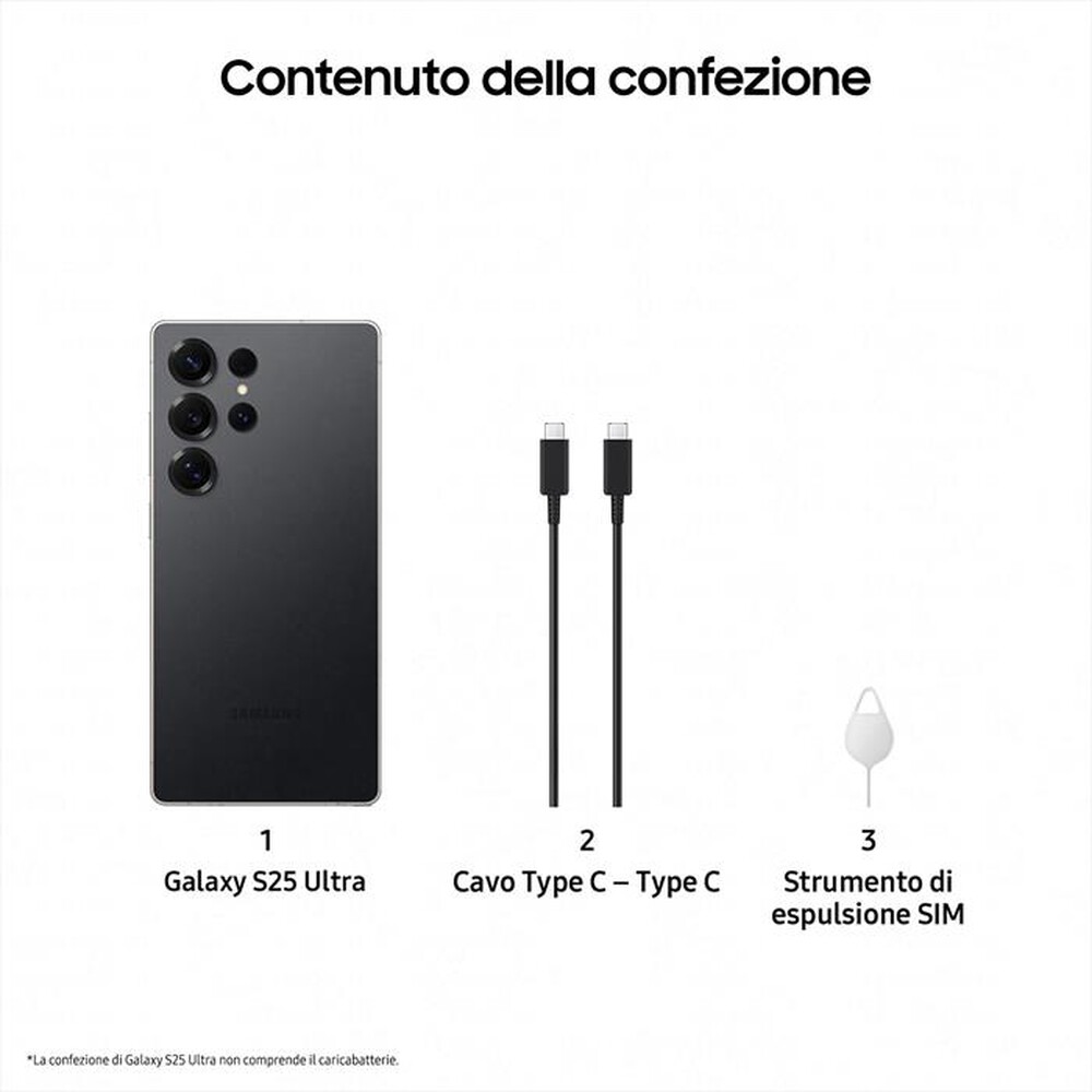 Immagine del prodotto TIM - SAMSUNG Galaxy S25 Ultra 12/256GB-Titanium Black