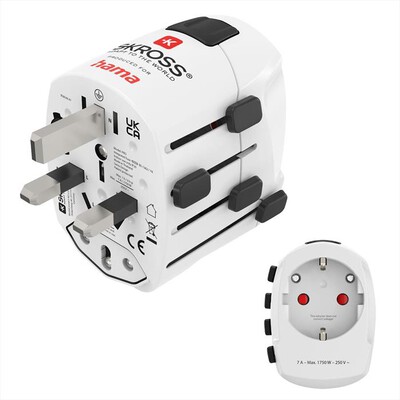 HAMA - Adattatore universale da viaggio World Pro-BIANCO