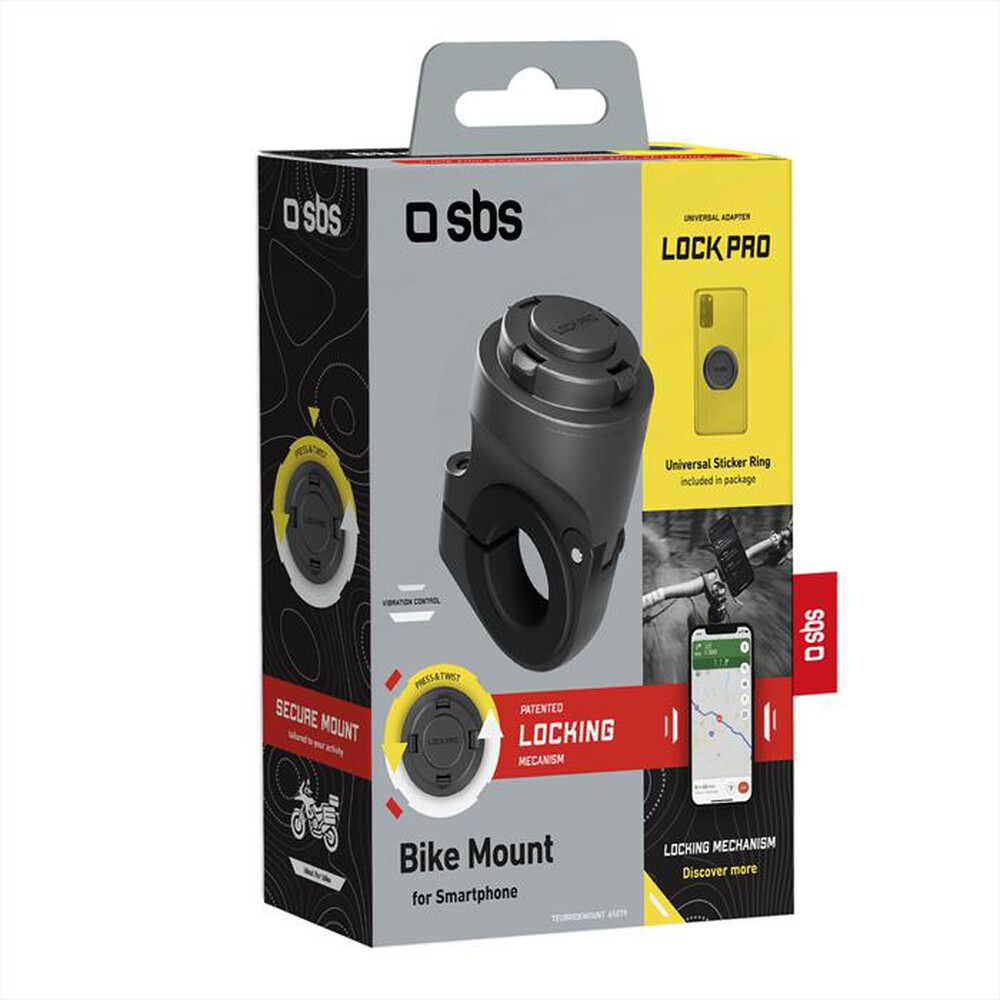 "SBS - Bike holder TEURRIDEMOUNT con aggancio Lock Pro-Nero"