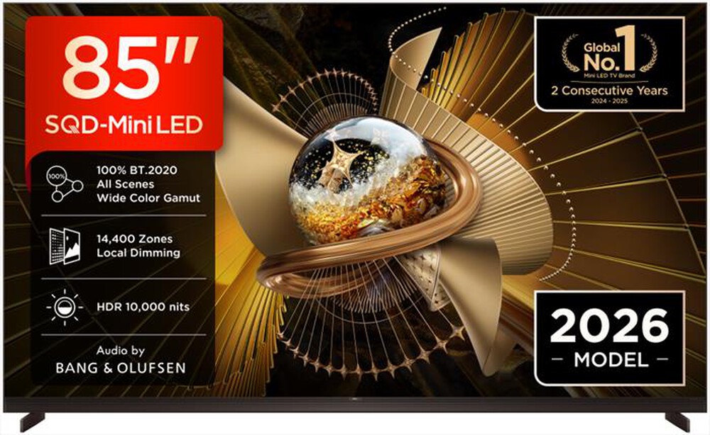 Immagine del prodotto TCL - Smart TV Mini LED 4K 85" 85X11L 144Hz-Nero, Metallico