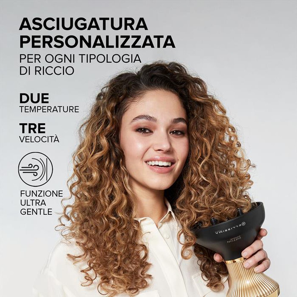 "BELLISSIMA IMETEC - DIFFUSORE AD ARIA CALDA DIFFON SUPREME-Nero, Oro"