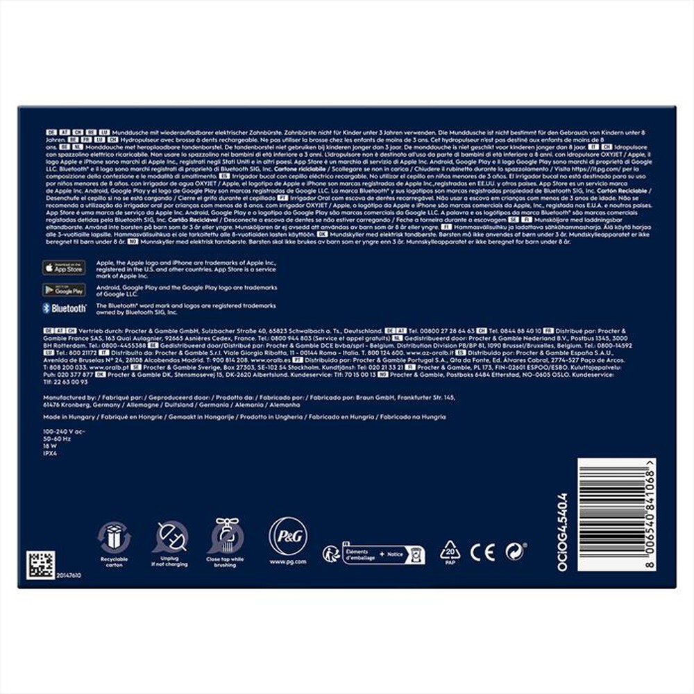 "ORAL-B - Spazzolino + idropulsore HEALTH CENTER-Bianco"