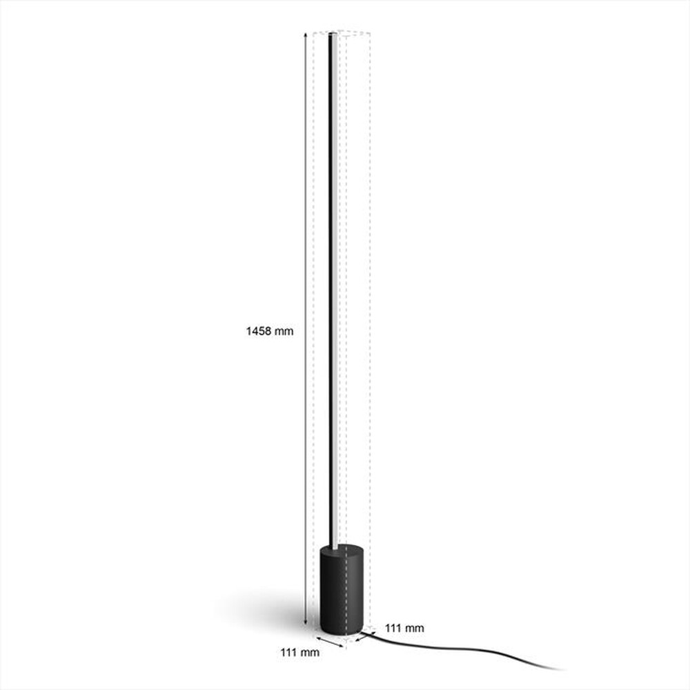"PHILIPS - HUE GRADIENT SIGNE LAMPADA DA TERRA NERA-Multicolore"