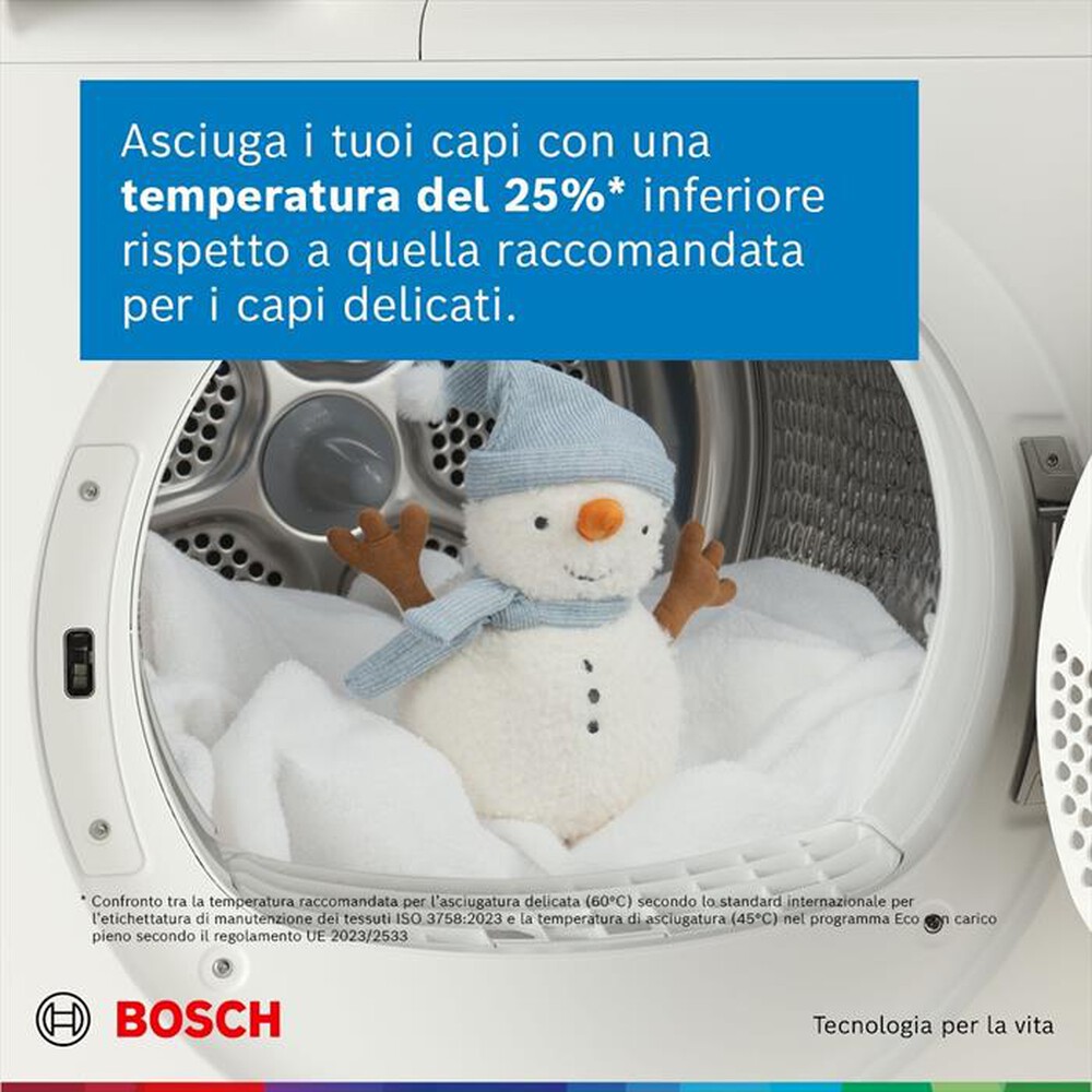 Immagine del prodotto BOSCH - Asciugatrice WRB247C0IT 9Kg Classe A-Bianco