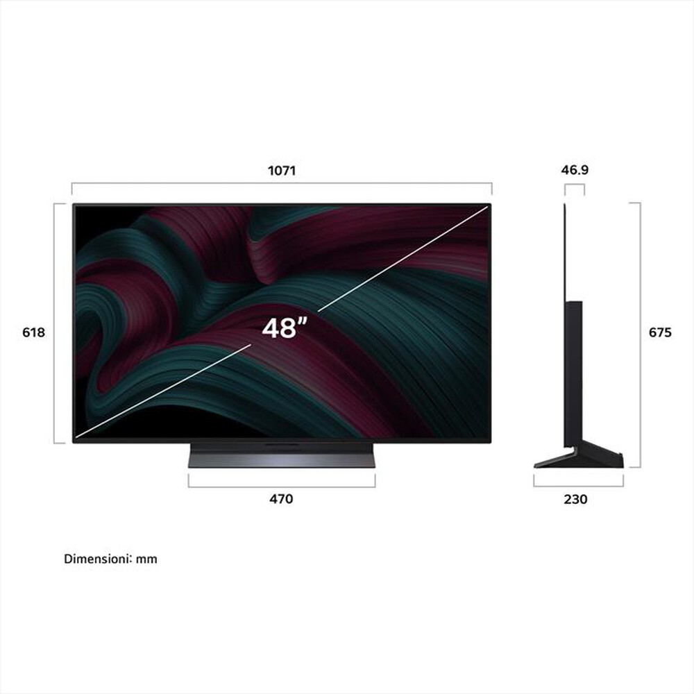 "LG - Smart TV OLED UHD 4K 48\" OLED48C55LA-Black"