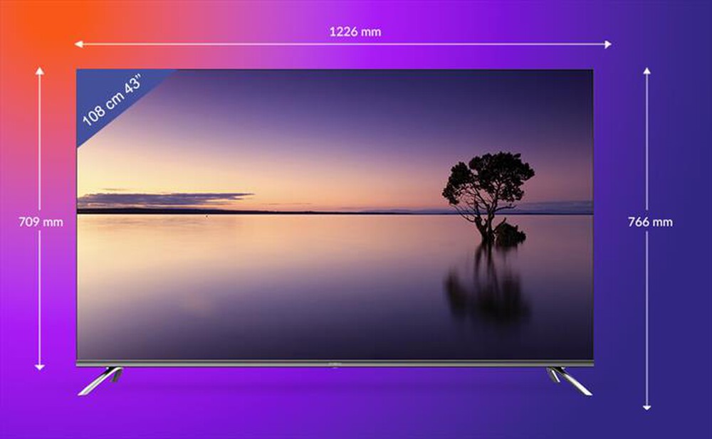 "STRONG - Smart TV LED UHD 4K 55\" SRT55UD7553-argento"