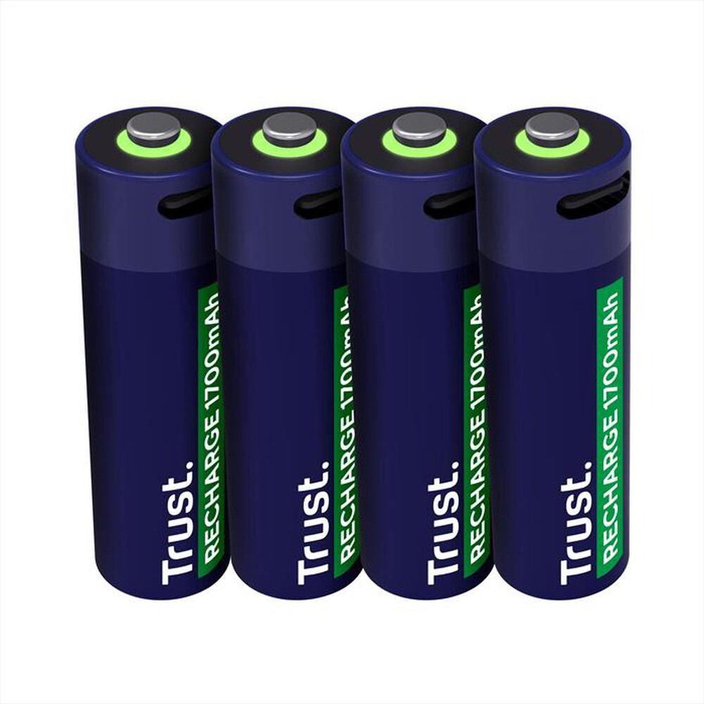"TRUST - USB-C RECHARGEABLE BATTERIES 4P - AA-Black"