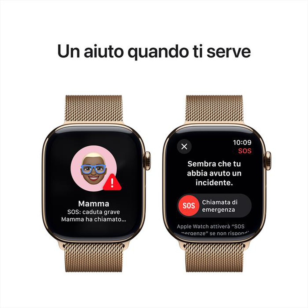 "APPLE - Watch Series 10 GPS + Cellular 46mm Titanio-Oro - Loop Milanese Oro M/L"