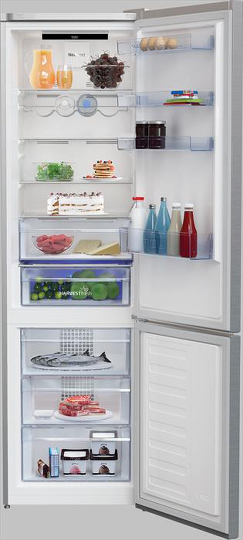 "BEKO - Frigorifero combinato RCNA406E60ZXBHN Classe C-Metal look"