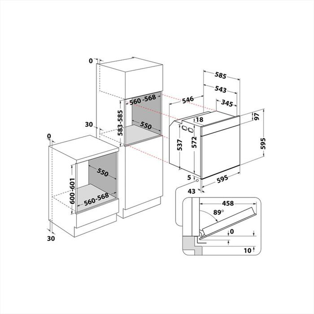 Immagine del prodotto HOTPOINT ARISTON - Forno incasso elettrico FIT 804 H AV HA Classe A-Avena